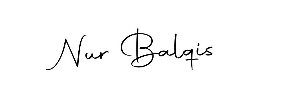 Create a beautiful signature design for name Nur Balqis. With this signature (Autography-DOLnW) fonts, you can make a handwritten signature for free. Nur Balqis signature style 10 images and pictures png