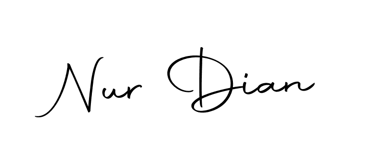 Use a signature maker to create a handwritten signature online. With this signature software, you can design (Autography-DOLnW) your own signature for name Nur Dian. Nur Dian signature style 10 images and pictures png