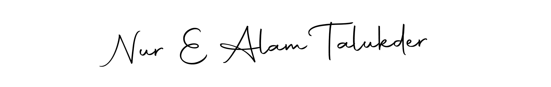 if you are searching for the best signature style for your name Nur E Alam Talukder. so please give up your signature search. here we have designed multiple signature styles  using Autography-DOLnW. Nur E Alam Talukder signature style 10 images and pictures png