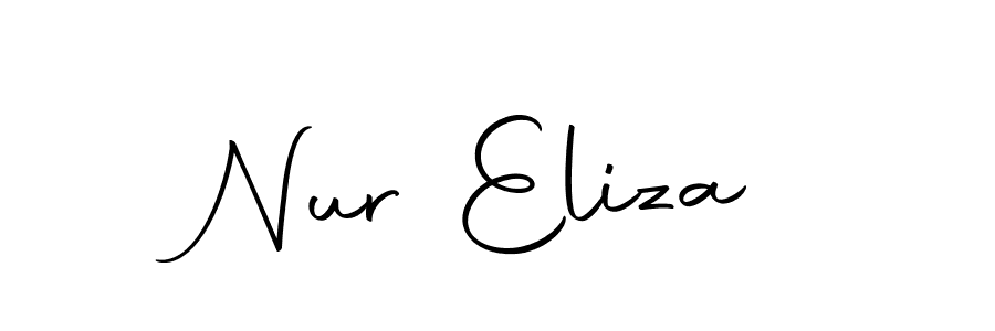 Autography-DOLnW is a professional signature style that is perfect for those who want to add a touch of class to their signature. It is also a great choice for those who want to make their signature more unique. Get Nur Eliza name to fancy signature for free. Nur Eliza signature style 10 images and pictures png