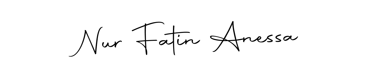 How to make Nur Fatin Anessa name signature. Use Autography-DOLnW style for creating short signs online. This is the latest handwritten sign. Nur Fatin Anessa signature style 10 images and pictures png