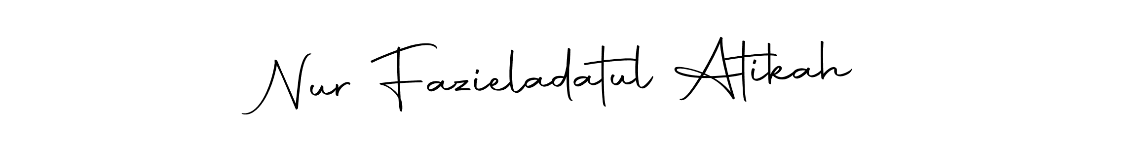 Make a beautiful signature design for name Nur Fazieladatul Atikah. Use this online signature maker to create a handwritten signature for free. Nur Fazieladatul Atikah signature style 10 images and pictures png