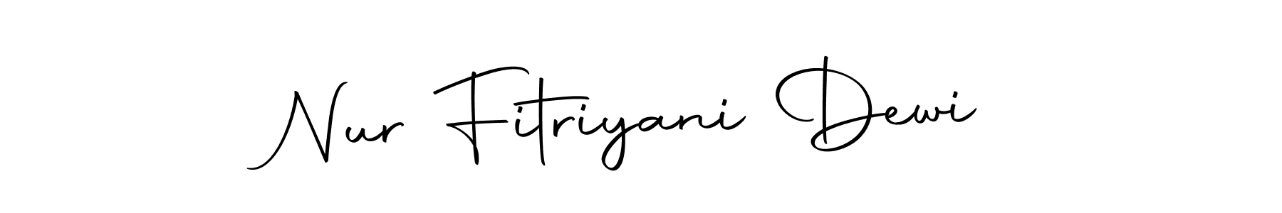 Make a beautiful signature design for name Nur Fitriyani Dewi. With this signature (Autography-DOLnW) style, you can create a handwritten signature for free. Nur Fitriyani Dewi signature style 10 images and pictures png