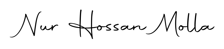 You should practise on your own different ways (Autography-DOLnW) to write your name (Nur Hossan Molla) in signature. Don't let someone else do it for you. Nur Hossan Molla signature style 10 images and pictures png