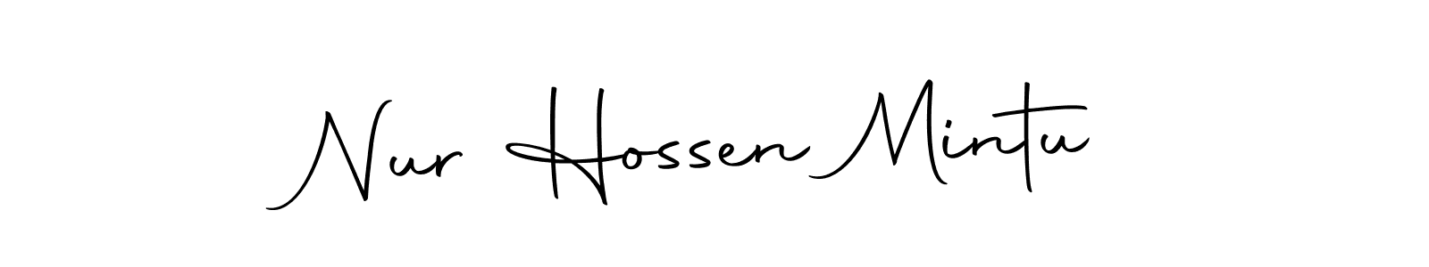 Similarly Autography-DOLnW is the best handwritten signature design. Signature creator online .You can use it as an online autograph creator for name Nur Hossen Mintu. Nur Hossen Mintu signature style 10 images and pictures png