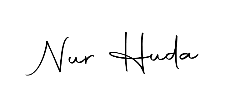 How to make Nur Huda name signature. Use Autography-DOLnW style for creating short signs online. This is the latest handwritten sign. Nur Huda signature style 10 images and pictures png