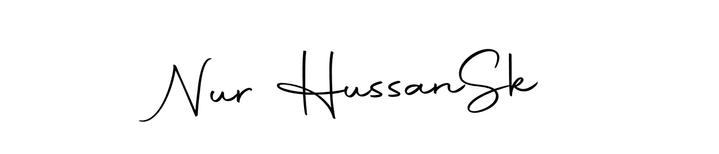 The best way (Autography-DOLnW) to make a short signature is to pick only two or three words in your name. The name Nur Hussan  Sk include a total of six letters. For converting this name. Nur Hussan  Sk signature style 10 images and pictures png