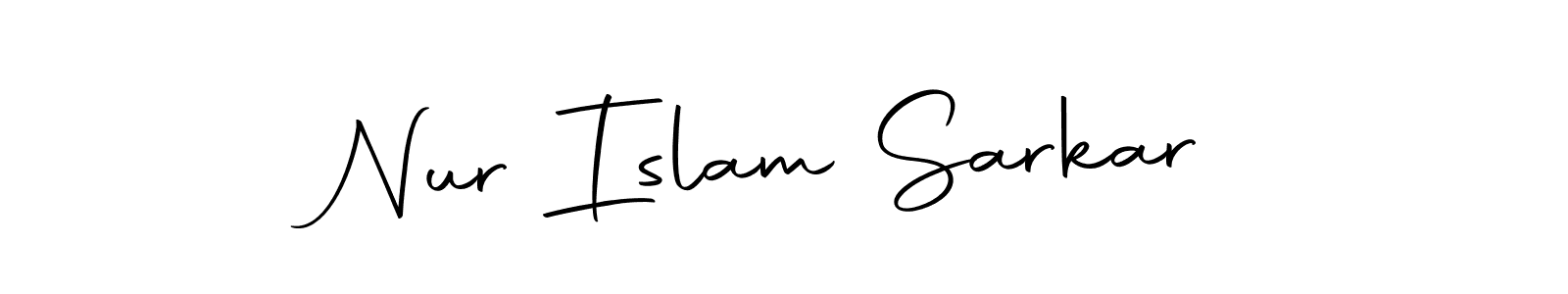 How to make Nur Islam Sarkar name signature. Use Autography-DOLnW style for creating short signs online. This is the latest handwritten sign. Nur Islam Sarkar signature style 10 images and pictures png