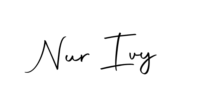 Make a beautiful signature design for name Nur Ivy. Use this online signature maker to create a handwritten signature for free. Nur Ivy signature style 10 images and pictures png