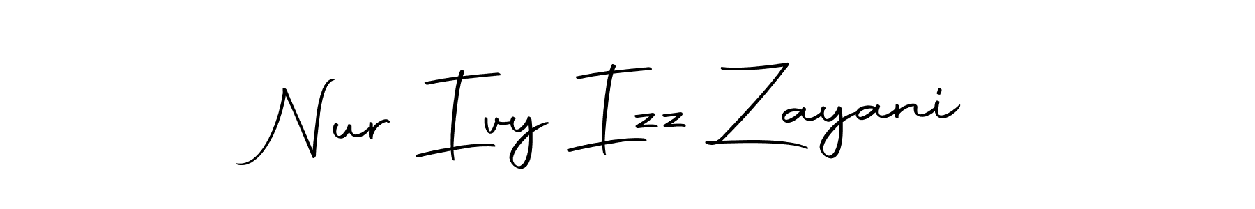 Make a beautiful signature design for name Nur Ivy Izz Zayani. Use this online signature maker to create a handwritten signature for free. Nur Ivy Izz Zayani signature style 10 images and pictures png