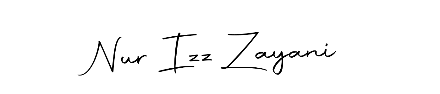 How to make Nur Izz Zayani name signature. Use Autography-DOLnW style for creating short signs online. This is the latest handwritten sign. Nur Izz Zayani signature style 10 images and pictures png