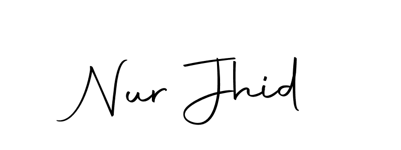 if you are searching for the best signature style for your name Nur Jhid. so please give up your signature search. here we have designed multiple signature styles  using Autography-DOLnW. Nur Jhid signature style 10 images and pictures png