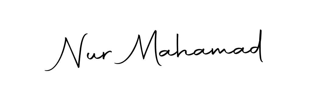 The best way (Autography-DOLnW) to make a short signature is to pick only two or three words in your name. The name Nur Mahamad include a total of six letters. For converting this name. Nur Mahamad signature style 10 images and pictures png