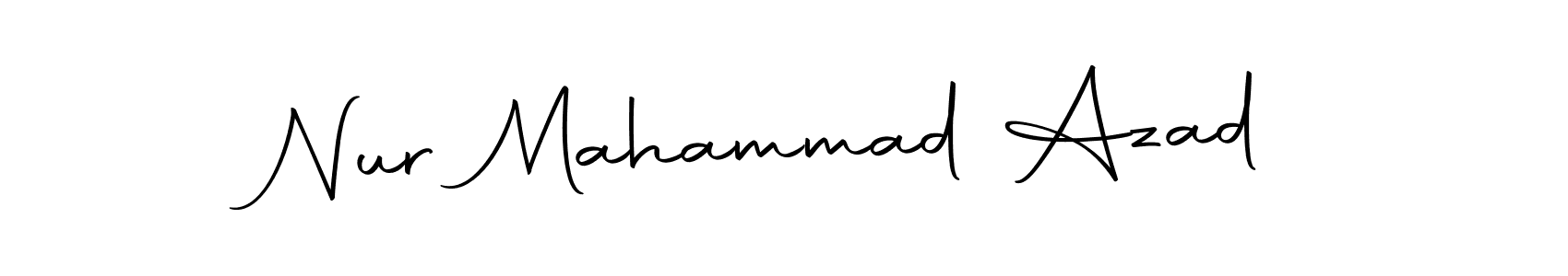 How to make Nur Mahammad Azad name signature. Use Autography-DOLnW style for creating short signs online. This is the latest handwritten sign. Nur Mahammad Azad signature style 10 images and pictures png