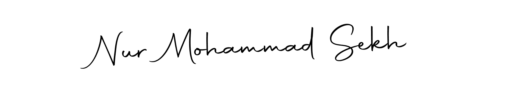 The best way (Autography-DOLnW) to make a short signature is to pick only two or three words in your name. The name Nur Mohammad Sekh include a total of six letters. For converting this name. Nur Mohammad Sekh signature style 10 images and pictures png