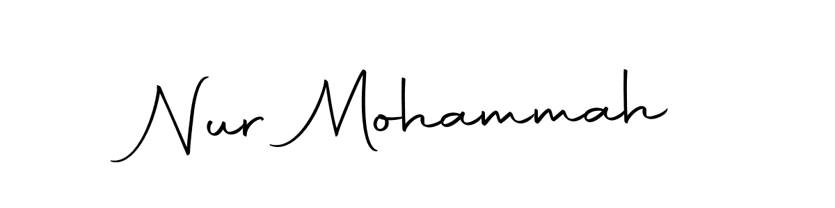 Create a beautiful signature design for name Nur Mohammah. With this signature (Autography-DOLnW) fonts, you can make a handwritten signature for free. Nur Mohammah signature style 10 images and pictures png
