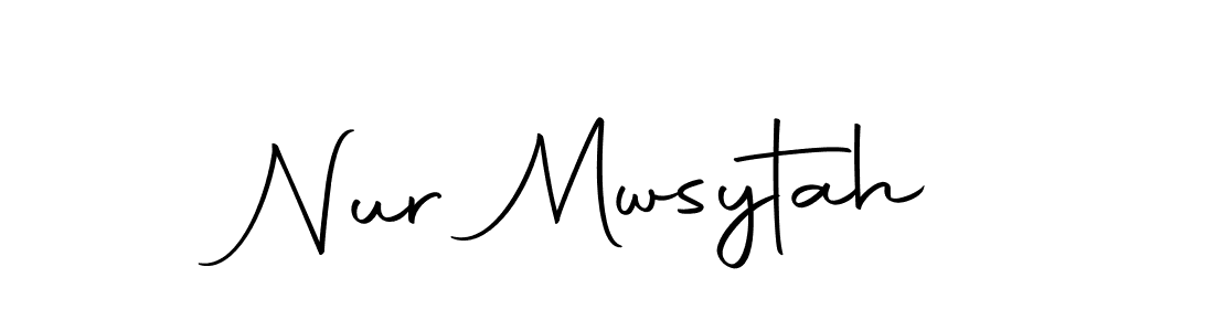 Nur Mwsytah stylish signature style. Best Handwritten Sign (Autography-DOLnW) for my name. Handwritten Signature Collection Ideas for my name Nur Mwsytah. Nur Mwsytah signature style 10 images and pictures png