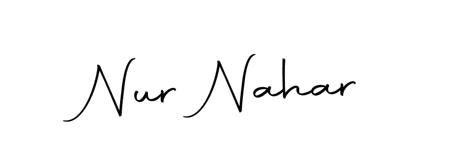 You should practise on your own different ways (Autography-DOLnW) to write your name (Nur Nahar) in signature. don't let someone else do it for you. Nur Nahar signature style 10 images and pictures png