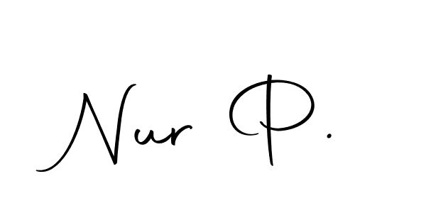 Use a signature maker to create a handwritten signature online. With this signature software, you can design (Autography-DOLnW) your own signature for name Nur P.. Nur P. signature style 10 images and pictures png
