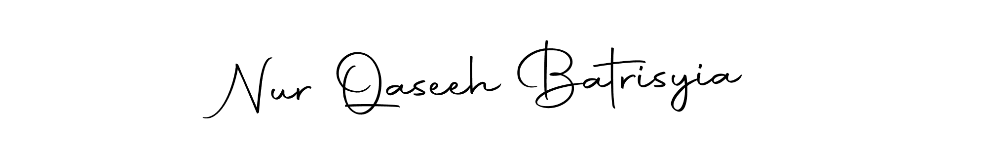 Create a beautiful signature design for name Nur Qaseeh Batrisyia. With this signature (Autography-DOLnW) fonts, you can make a handwritten signature for free. Nur Qaseeh Batrisyia signature style 10 images and pictures png