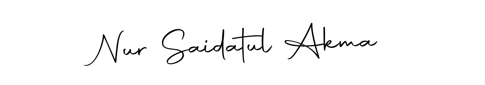 Create a beautiful signature design for name Nur Saidatul Akma. With this signature (Autography-DOLnW) fonts, you can make a handwritten signature for free. Nur Saidatul Akma signature style 10 images and pictures png
