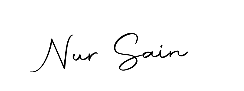 Make a beautiful signature design for name Nur Sain. With this signature (Autography-DOLnW) style, you can create a handwritten signature for free. Nur Sain signature style 10 images and pictures png