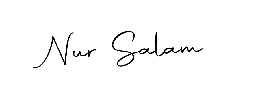 Design your own signature with our free online signature maker. With this signature software, you can create a handwritten (Autography-DOLnW) signature for name Nur Salam. Nur Salam signature style 10 images and pictures png