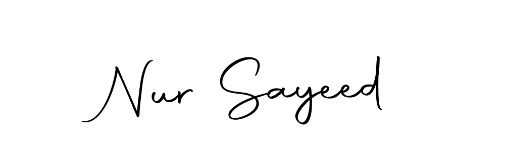 Create a beautiful signature design for name Nur Sayeed. With this signature (Autography-DOLnW) fonts, you can make a handwritten signature for free. Nur Sayeed signature style 10 images and pictures png