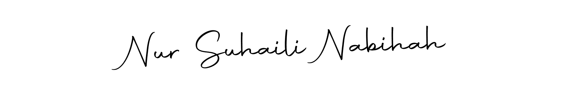 Similarly Autography-DOLnW is the best handwritten signature design. Signature creator online .You can use it as an online autograph creator for name Nur Suhaili Nabihah. Nur Suhaili Nabihah signature style 10 images and pictures png