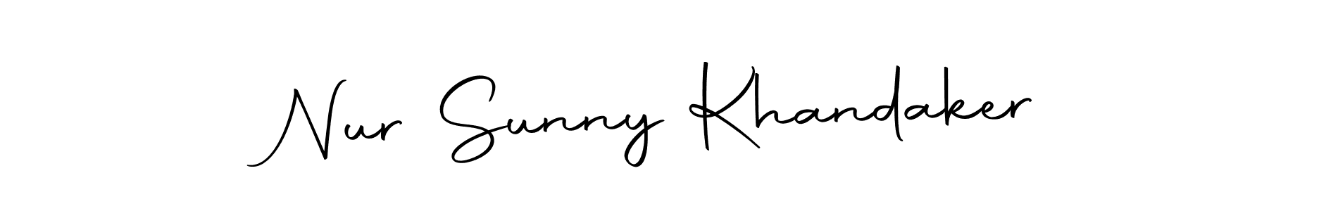 Similarly Autography-DOLnW is the best handwritten signature design. Signature creator online .You can use it as an online autograph creator for name Nur Sunny Khandaker. Nur Sunny Khandaker signature style 10 images and pictures png