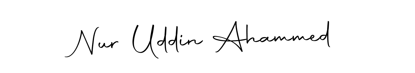 Create a beautiful signature design for name Nur Uddin Ahammed. With this signature (Autography-DOLnW) fonts, you can make a handwritten signature for free. Nur Uddin Ahammed signature style 10 images and pictures png