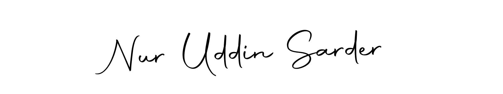 Make a short Nur Uddin Sarder signature style. Manage your documents anywhere anytime using Autography-DOLnW. Create and add eSignatures, submit forms, share and send files easily. Nur Uddin Sarder signature style 10 images and pictures png