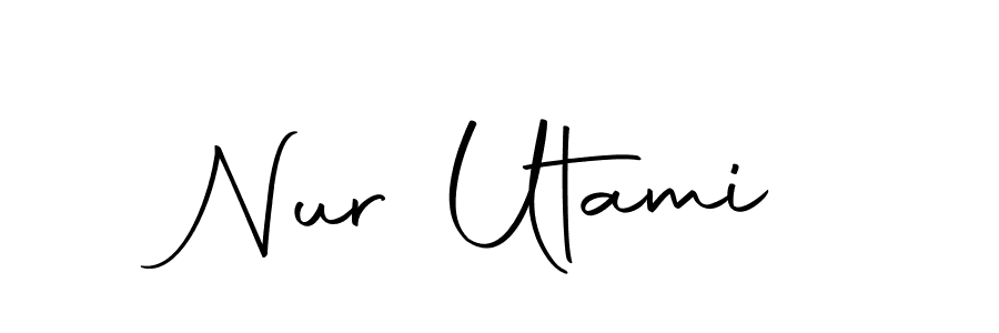 Create a beautiful signature design for name Nur Utami. With this signature (Autography-DOLnW) fonts, you can make a handwritten signature for free. Nur Utami signature style 10 images and pictures png