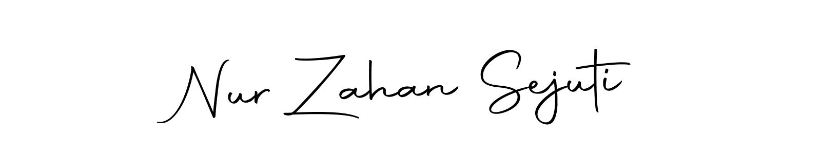 How to make Nur Zahan Sejuti signature? Autography-DOLnW is a professional autograph style. Create handwritten signature for Nur Zahan Sejuti name. Nur Zahan Sejuti signature style 10 images and pictures png