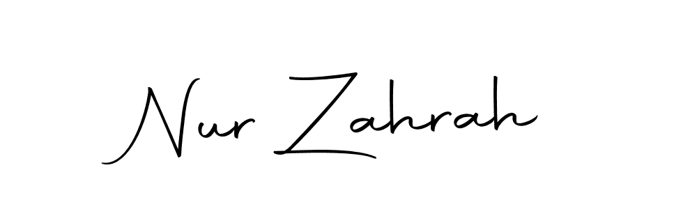 You should practise on your own different ways (Autography-DOLnW) to write your name (Nur Zahrah) in signature. don't let someone else do it for you. Nur Zahrah signature style 10 images and pictures png