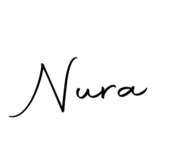 Create a beautiful signature design for name Nura. With this signature (Autography-DOLnW) fonts, you can make a handwritten signature for free. Nura signature style 10 images and pictures png