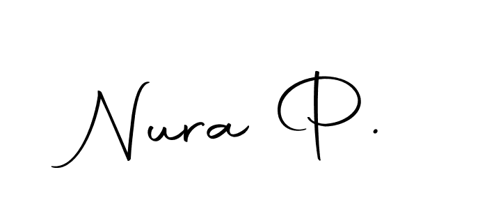 Make a beautiful signature design for name Nura P.. With this signature (Autography-DOLnW) style, you can create a handwritten signature for free. Nura P. signature style 10 images and pictures png