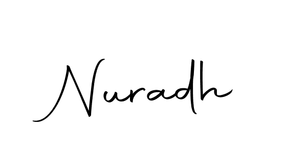 Make a beautiful signature design for name Nuradh. Use this online signature maker to create a handwritten signature for free. Nuradh signature style 10 images and pictures png