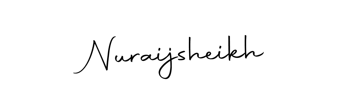 The best way (Autography-DOLnW) to make a short signature is to pick only two or three words in your name. The name Nuraijsheikh include a total of six letters. For converting this name. Nuraijsheikh signature style 10 images and pictures png