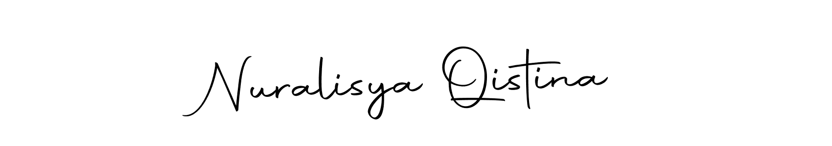 Use a signature maker to create a handwritten signature online. With this signature software, you can design (Autography-DOLnW) your own signature for name Nuralisya Qistina. Nuralisya Qistina signature style 10 images and pictures png
