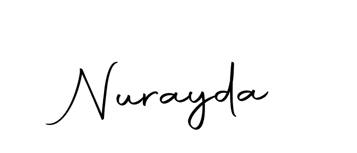 Design your own signature with our free online signature maker. With this signature software, you can create a handwritten (Autography-DOLnW) signature for name Nurayda. Nurayda signature style 10 images and pictures png