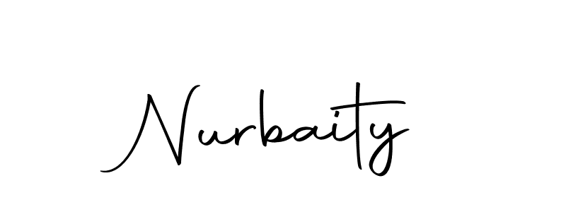 How to make Nurbaity signature? Autography-DOLnW is a professional autograph style. Create handwritten signature for Nurbaity name. Nurbaity signature style 10 images and pictures png