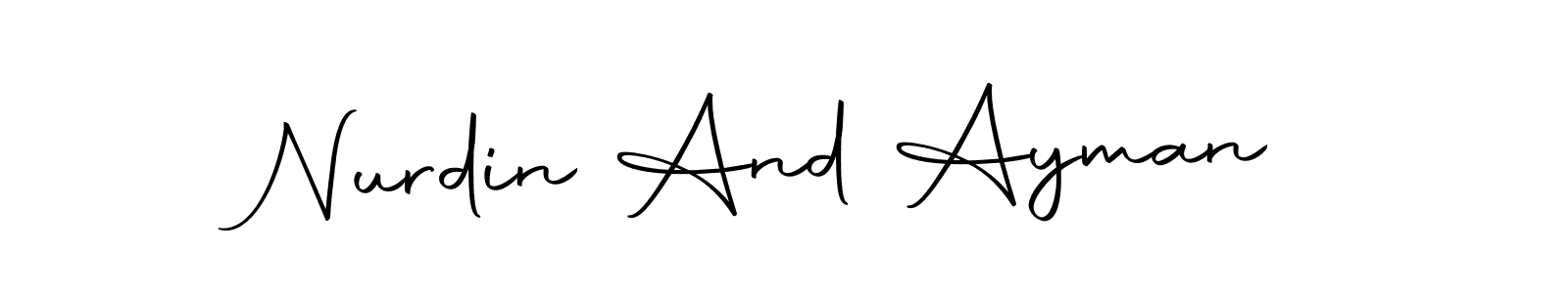 Use a signature maker to create a handwritten signature online. With this signature software, you can design (Autography-DOLnW) your own signature for name Nurdin And Ayman. Nurdin And Ayman signature style 10 images and pictures png