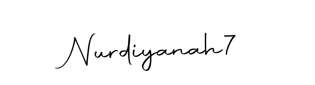 How to make Nurdiyanah7 name signature. Use Autography-DOLnW style for creating short signs online. This is the latest handwritten sign. Nurdiyanah7 signature style 10 images and pictures png