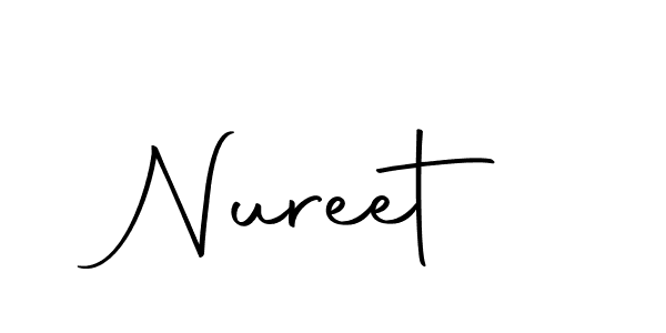 Design your own signature with our free online signature maker. With this signature software, you can create a handwritten (Autography-DOLnW) signature for name Nureet. Nureet signature style 10 images and pictures png