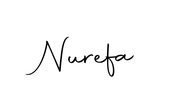 How to make Nurefa name signature. Use Autography-DOLnW style for creating short signs online. This is the latest handwritten sign. Nurefa signature style 10 images and pictures png