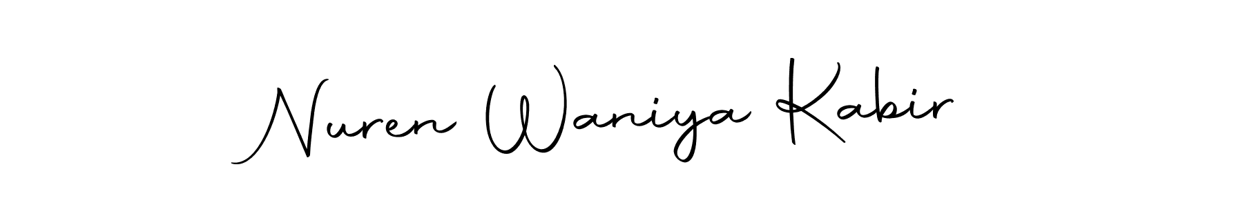 Create a beautiful signature design for name Nuren Waniya Kabir. With this signature (Autography-DOLnW) fonts, you can make a handwritten signature for free. Nuren Waniya Kabir signature style 10 images and pictures png