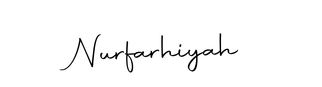 Use a signature maker to create a handwritten signature online. With this signature software, you can design (Autography-DOLnW) your own signature for name Nurfarhiyah. Nurfarhiyah signature style 10 images and pictures png