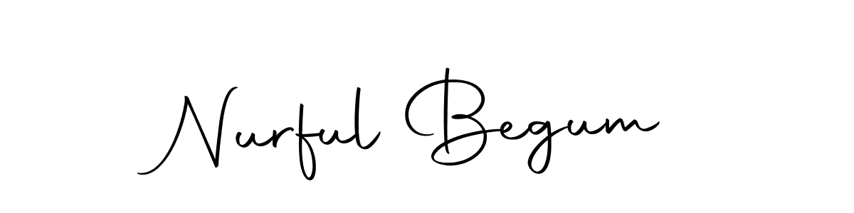 Make a beautiful signature design for name Nurful Begum. Use this online signature maker to create a handwritten signature for free. Nurful Begum signature style 10 images and pictures png
