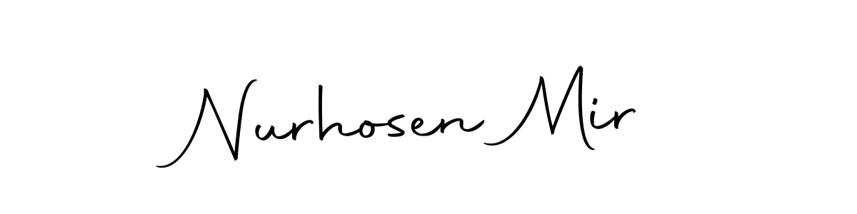 Use a signature maker to create a handwritten signature online. With this signature software, you can design (Autography-DOLnW) your own signature for name Nurhosen Mir. Nurhosen Mir signature style 10 images and pictures png